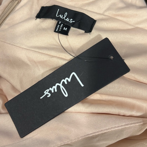 Lulus Heavenly Hues Blush Peach Maxi Dress Wedding Guest Flowy Size Medium - Picture 3 of 7